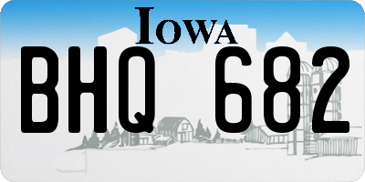 IA license plate BHQ682