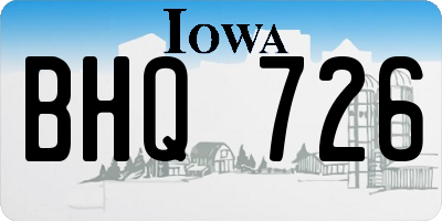 IA license plate BHQ726
