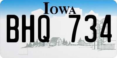 IA license plate BHQ734