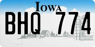 IA license plate BHQ774
