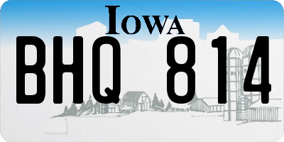 IA license plate BHQ814