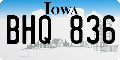 IA license plate BHQ836