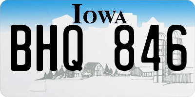 IA license plate BHQ846