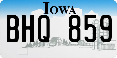 IA license plate BHQ859