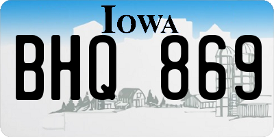 IA license plate BHQ869