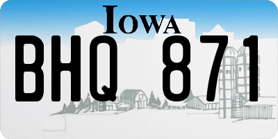 IA license plate BHQ871