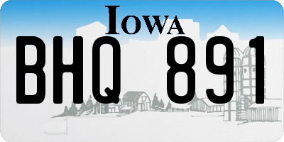 IA license plate BHQ891