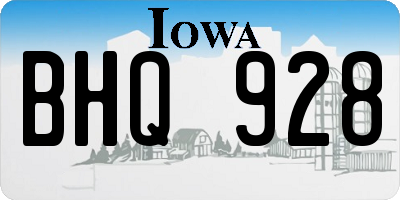 IA license plate BHQ928