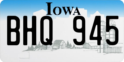 IA license plate BHQ945