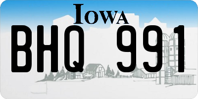 IA license plate BHQ991