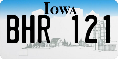 IA license plate BHR121
