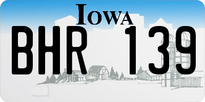 IA license plate BHR139