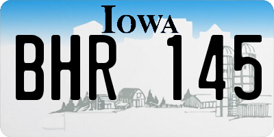 IA license plate BHR145