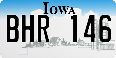 IA license plate BHR146