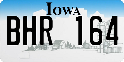 IA license plate BHR164