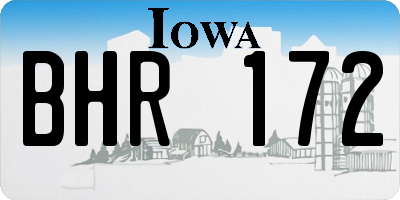 IA license plate BHR172