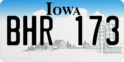 IA license plate BHR173