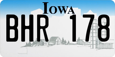 IA license plate BHR178