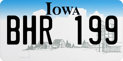 IA license plate BHR199