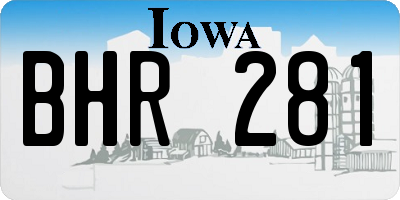 IA license plate BHR281