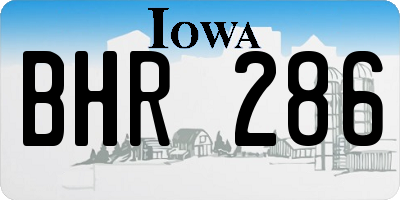 IA license plate BHR286