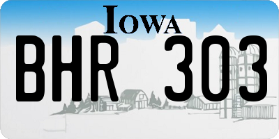 IA license plate BHR303