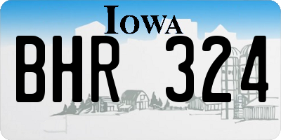 IA license plate BHR324