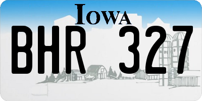 IA license plate BHR327