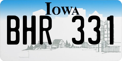 IA license plate BHR331