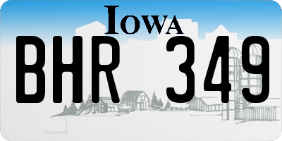 IA license plate BHR349
