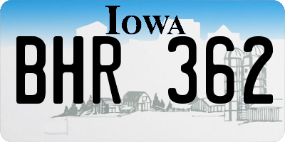 IA license plate BHR362