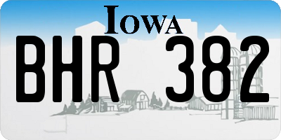 IA license plate BHR382