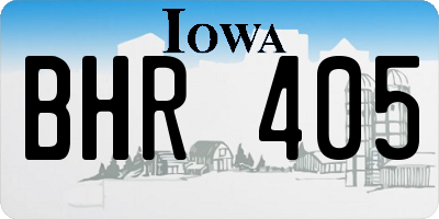 IA license plate BHR405