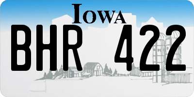 IA license plate BHR422