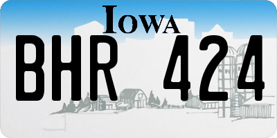 IA license plate BHR424