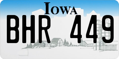 IA license plate BHR449