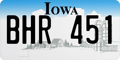 IA license plate BHR451
