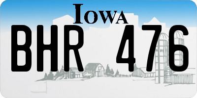 IA license plate BHR476