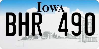 IA license plate BHR490