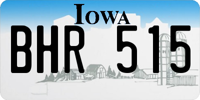 IA license plate BHR515