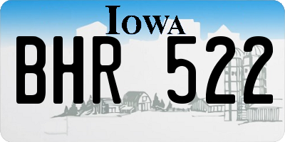 IA license plate BHR522