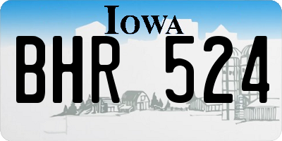 IA license plate BHR524