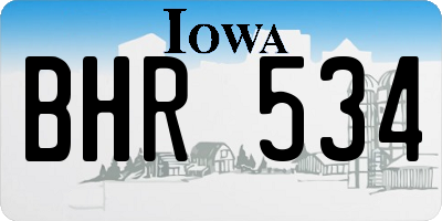 IA license plate BHR534