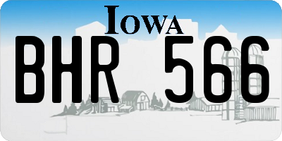 IA license plate BHR566