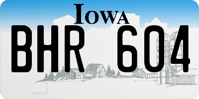 IA license plate BHR604