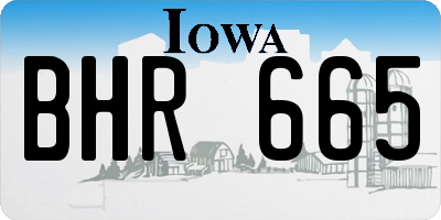 IA license plate BHR665