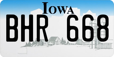 IA license plate BHR668