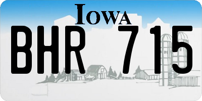 IA license plate BHR715