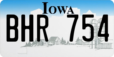 IA license plate BHR754