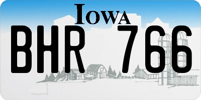 IA license plate BHR766